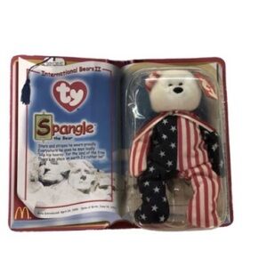 TY BEANIE BABY Spangle The Bear COLLECTIBLE With Stars And Stripes AMERICANA